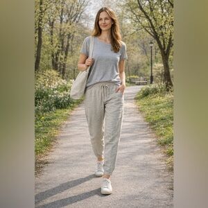 Athleta Cabo Tide Linen Jogger Pants in Light Beige - Size SP